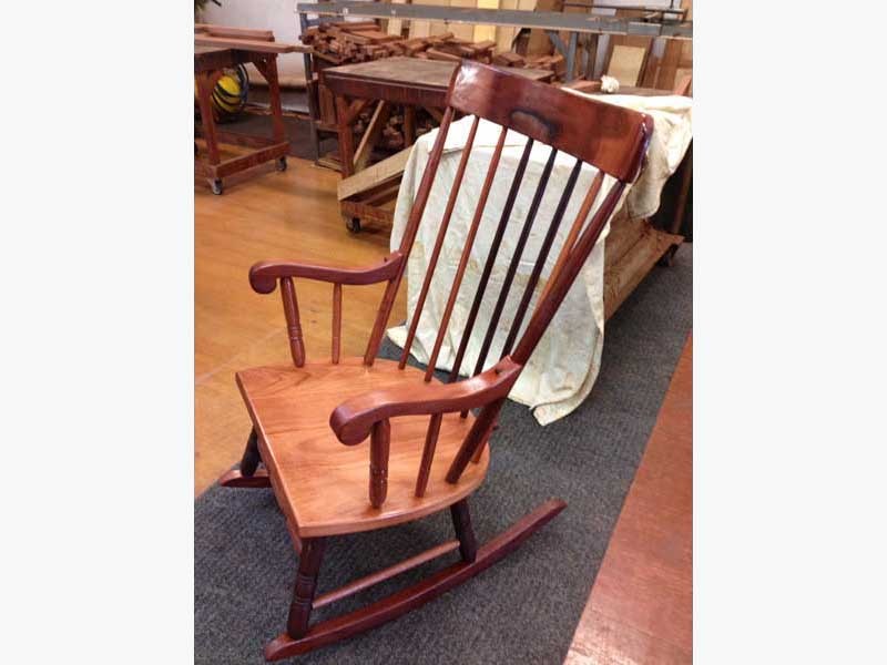 y01 Custom made Boston Rocker nursery chair in Jarrah